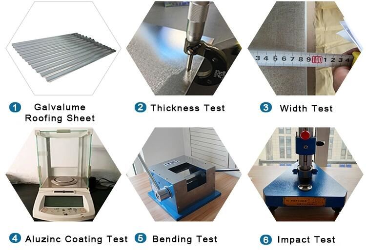 Galvalume Coating Corrugated Steel Roofing Sheet test Galvalume Coating Corrugated Steel Roofing Sheet test